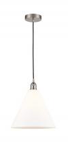 Innovations Lighting 616-1P-SN-GBC-121 - Berkshire - 1 Light - 12 inch - Brushed Satin Nickel - Cord hung - Mini Pendant