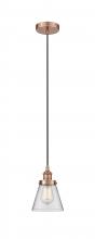 Innovations Lighting 616-1PH-AC-G62 - Cone - 1 Light - 6 inch - Antique Copper - Cord hung - Mini Pendant
