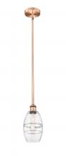 Innovations Lighting 616-1S-AC-G557-6CL - Vaz - 1 Light - 6 inch - Antique Copper - Cord hung - Mini Pendant