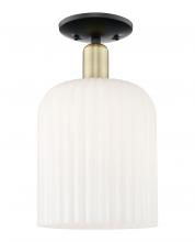 Innovations Lighting 716-1C-BAB-G559-8GWH - Bridal Veil - 1 Light - 8 inch - Black Antique Brass - Semi-Flush Mount