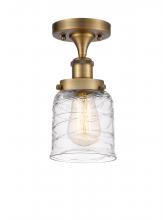Innovations Lighting 916-1C-BB-G513 - Bell - 1 Light - 5 inch - Brushed Brass - Semi-Flush Mount