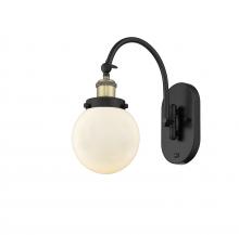 Innovations Lighting 918-1W-BAB-G201-6 - Beacon - 1 Light - 6 inch - Black Antique Brass - Adjustable Swing Arm