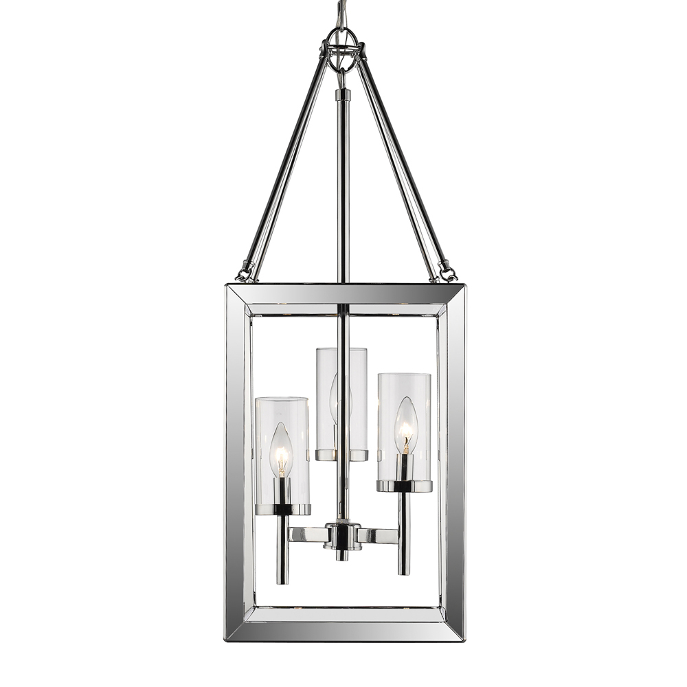 Smyth 3 Light Pendant (Chrome & Clear Glass)
