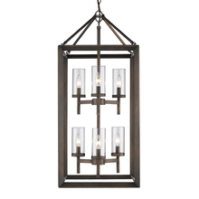 Golden 2073-6P GMT-CLR - Smyth 6 Light Pendant (Gunmetal Bronze & Clear Glass)