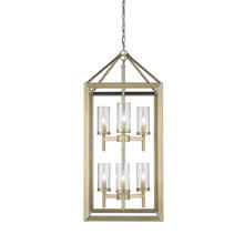 Golden 2073-6P WG-CLR - 6 Light Pendant (White Gold & Clear Glass)