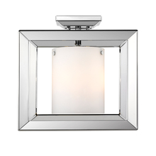 Golden 2074-SF12 CH-OP - Smyth Semi-Flush (Low Profile) (Chrome & Opal Glass)