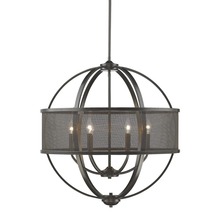 Golden 3167-6 EB-EB - Colson 6 Light Chandelier (with shade)