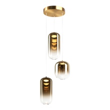 Matteo Lighting C37403AGAG - Refrax Aged Gold Brass Pendant