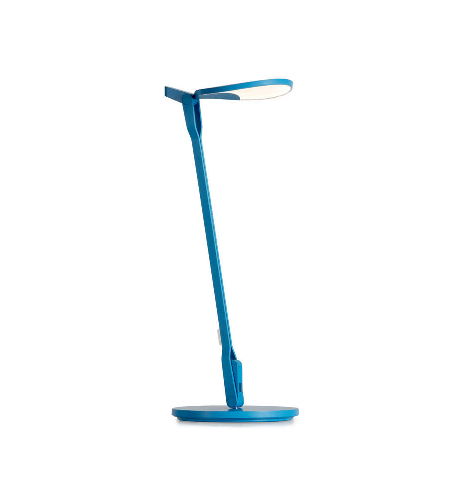 Splitty (Warm Light) (Matte Pacific Blue) with Desk Base