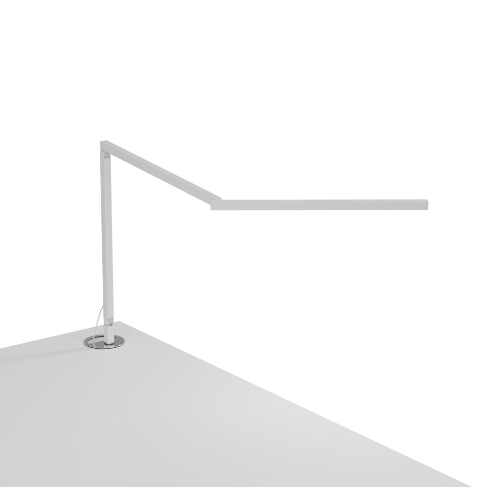 Z-Bar Mini Desk Lamp Gen 4 (Daylight White Light; Matte White) with Grommet Mount