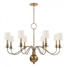 Hudson Valley 8218-AGB-WS - 8 Light Chandelier