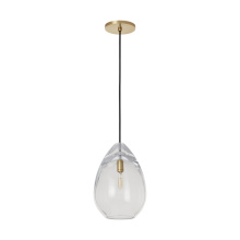 Visual Comfort & Co. Modern Collection SLPD279CNB - Sean Lavin Alina 1-light dimmable medium accent pendant with natural brass finish and glass shade