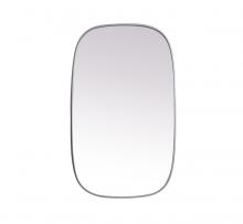 Elegant MR2B2440SIL - Metal Frame Oval Mirror 24x40 Inch in Silver