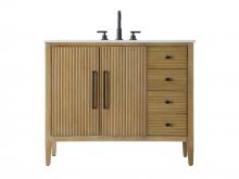 Elegant VF29642LO - 42 inch Single Bathroom Vanity in Linen Oak