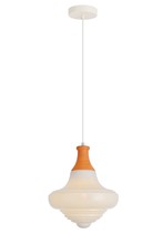 Elegant LDPD2100 - Topper Collection Pendant D10.6 H12.9 Lt:1 Copper and frosted white Finish