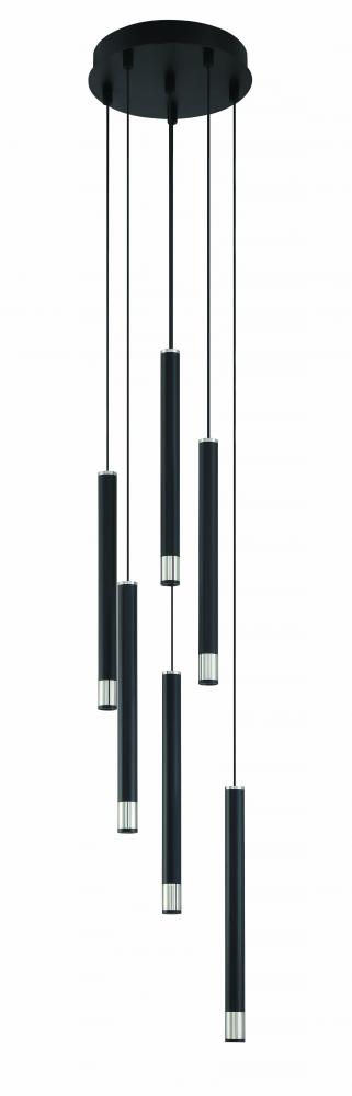 WAND - LED 6 LIGHT PAN PENDANT