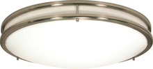 Nuvo 62/1037 - Glamour LED - 17" - Flush with White Acrylic Lens - Brushed Nickel Finish