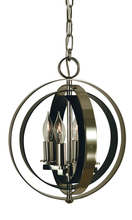 Framburg 4650 PN/MBLACK - 4-Lt.Polished Nickel/Matte Black Constellation Pendant