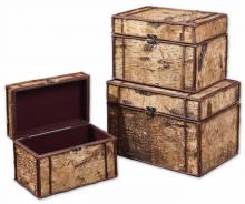 Uttermost 19114 - Birch Bark Decorative Boxes, Set/3