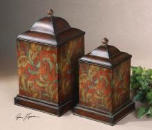 Uttermost 19166 - Uttermost Colorful Flowers Metal Canisters, Set/2