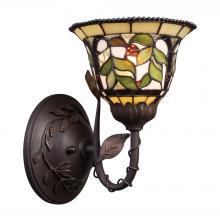 ELK Home 08014-TBH - Latham 1-Light Wall Lamp in Tiffany Bronze with Tiffany Style Glass